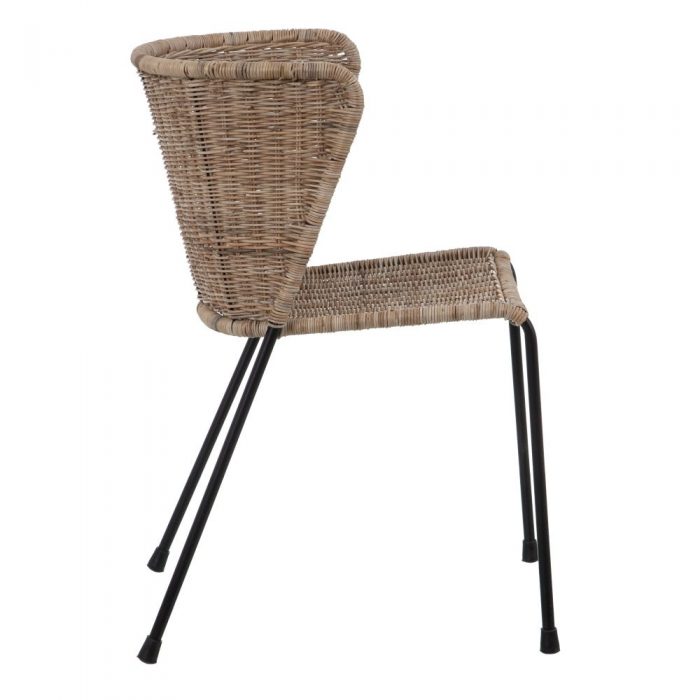 SEDIA NATURALE-NEGRO 50 X 54 X 77 CM - immagine 2
