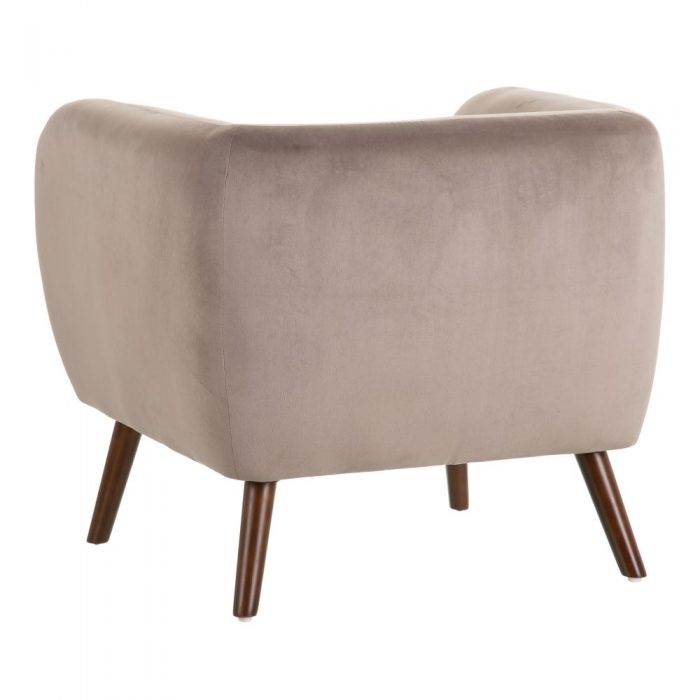 POLTRONA VELLUTO TAUPE OLD 81 X 73 X 70 CM - immagine 3
