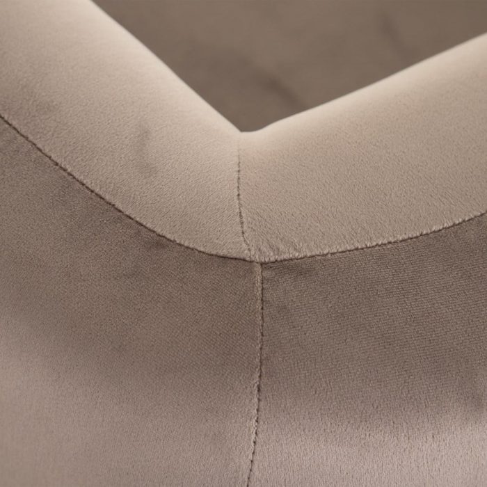 POLTRONA VELLUTO TAUPE OLD 81 X 73 X 70 CM - immagine 4