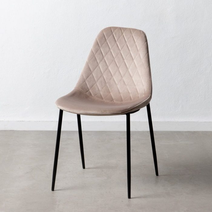SEDIA BEIGE TESSUTO-METALLO SOGGIORNO 46 X 51 X 83,50 CM