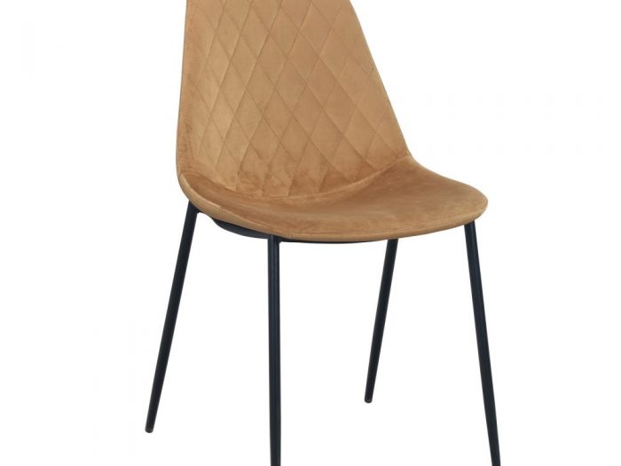 SEDIA MARRONE TESSUTO-METALLO SOGGIORNO 46 X 51 X 83,50 CM
