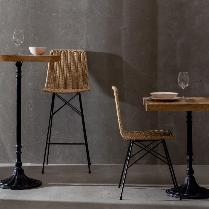 SEDIA NATURALE-NEGRO PP/METAL SOGGIORNO 45 X 41 X 83 CM - immagine 2