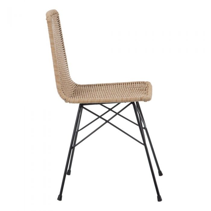 SEDIA NATURALE-NEGRO PP/METAL SOGGIORNO 45 X 41 X 83 CM - immagine 3