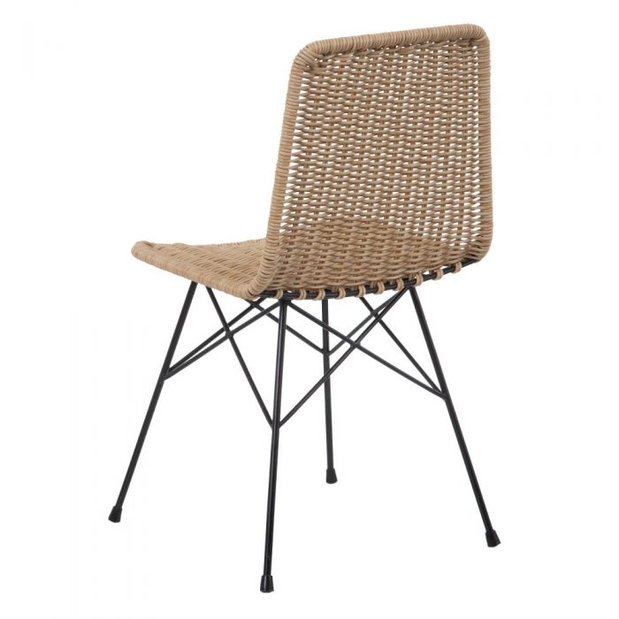 SEDIA NATURALE-NEGRO PP/METAL SOGGIORNO 45 X 41 X 83 CM - immagine 4