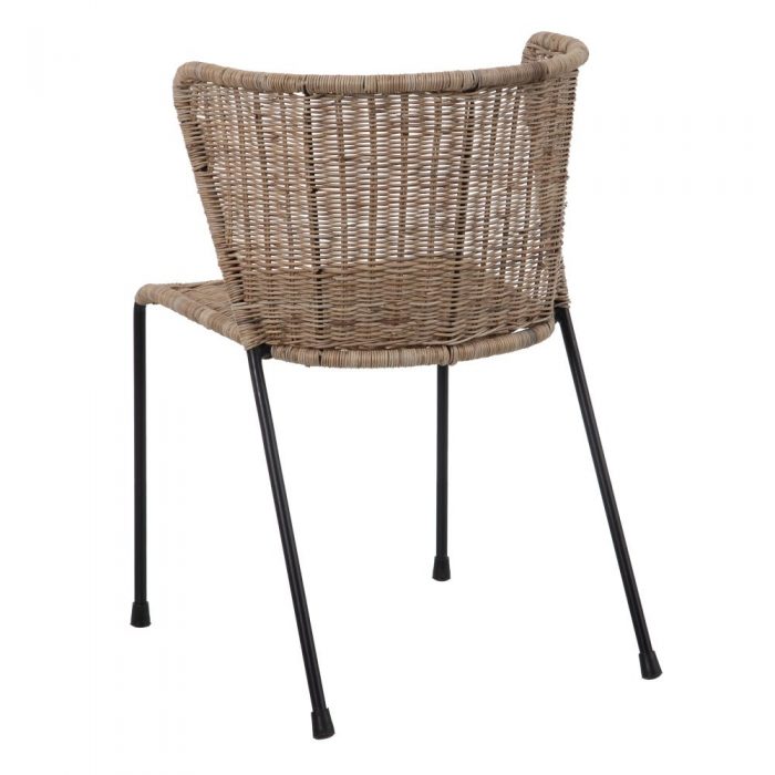 SEDIA NATURALE-NEGRO 50 X 54 X 77 CM - immagine 4