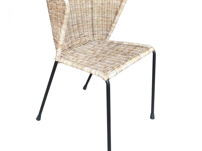 SEDIA NATURALE-NEGRO 50 X 54 X 77 CM
