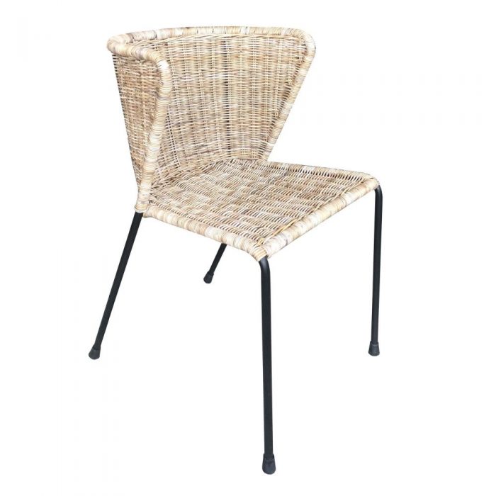 SEDIA NATURALE-NEGRO 50 X 54 X 77 CM