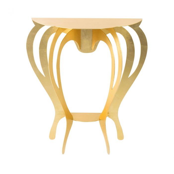 CONSOLLE BALLERINA PICCOLA FOGLIA ORO