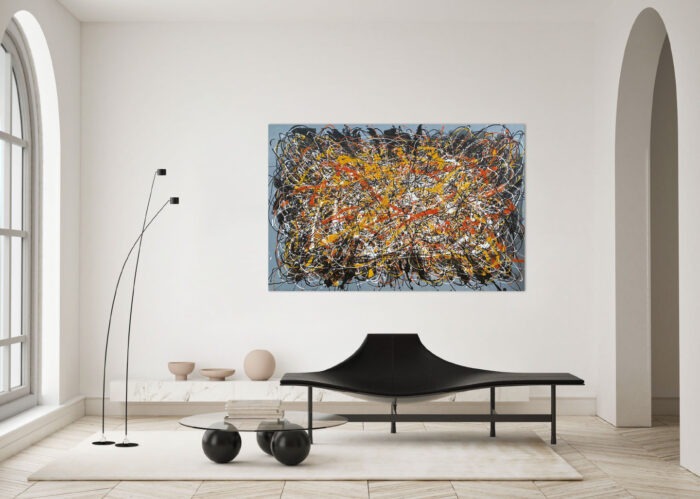 QUADRO OMAGGIO A POLLOCK 150 X 100 AG140176 AGAVE QUADRI - immagine 5