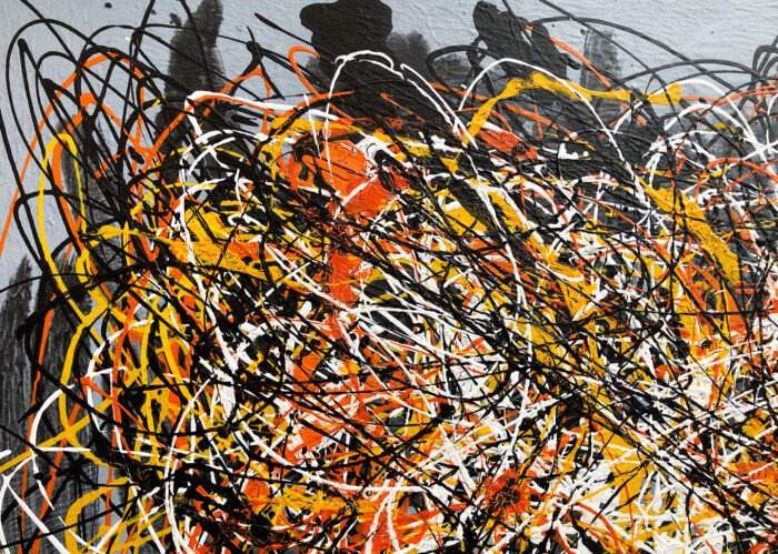 QUADRO OMAGGIO A POLLOCK 150 X 100 AG140176 AGAVE QUADRI - immagine 4