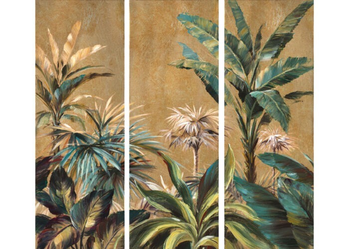 QUADRO CLOROFILLA - SET 3 PZ 40 X 120 AG140186 AGAVE QUADRI