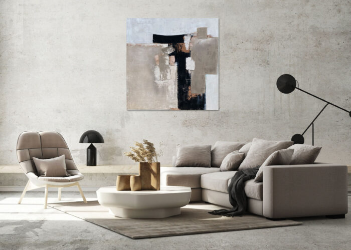 QUADRO DUST ABSTRACT 100 X 100 AG140191 AGAVE QUADRI - immagine 4