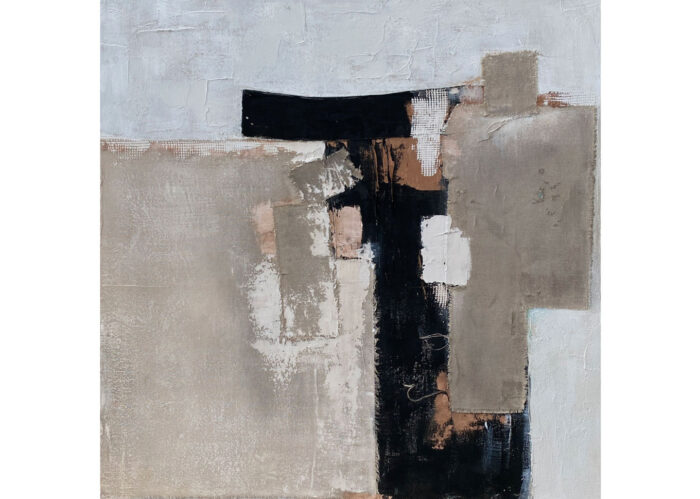 QUADRO DUST ABSTRACT 100 X 100 AG140191 AGAVE QUADRI
