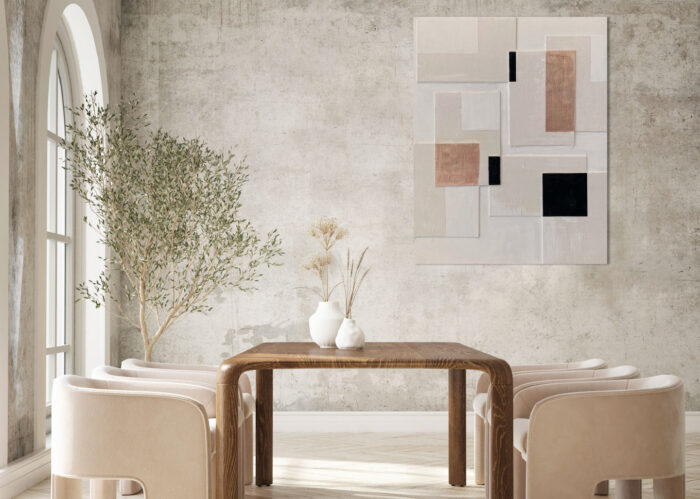 QUADRO BALANCE 90 X 120 AG140196 AGAVE QUADRI - immagine 4