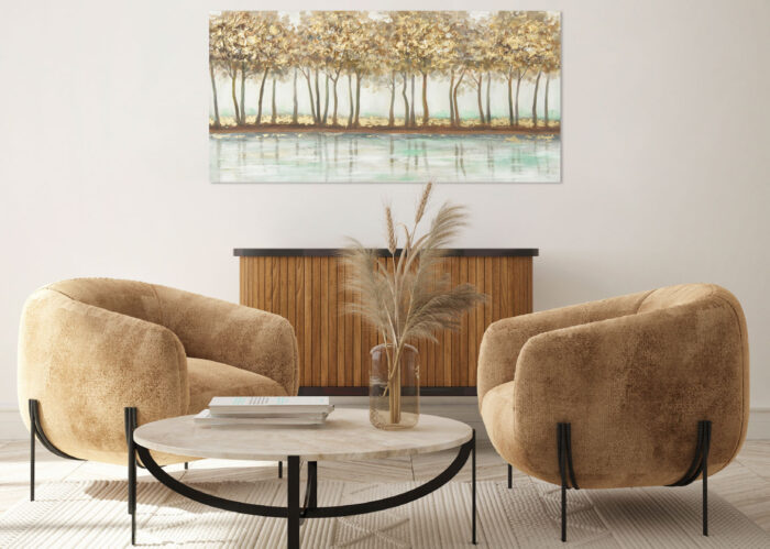 QUADRO GOLDEN RIVER 140 X 70 AG140201 AGAVE QUADRI - immagine 7