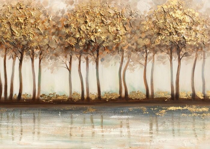 QUADRO GOLDEN RIVER 140 X 70 AG140201 AGAVE QUADRI - immagine 2
