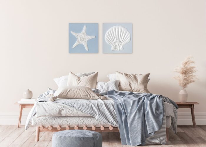 QUADRO FONDALE - SET 2 PZ 40 X 40 AG140206 AGAVE QUADRI - immagine 4