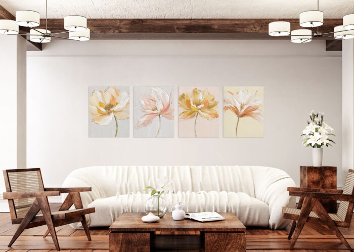 QUADRO SILK FLOWER 3 40 X 50 AG140211 AGAVE QUADRI - immagine 2