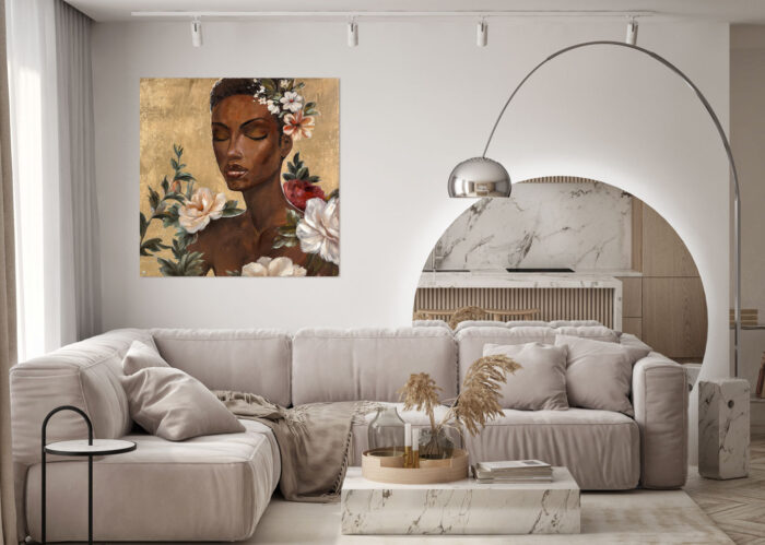 QUADRO DALILA 100 X 100 AG140224 AGAVE QUADRI - immagine 6