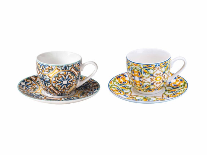 BOMBONIERA TAZZINA CAFFE MEDICEA SET 2 PZ NEW BONE CHINA - BRANDANI