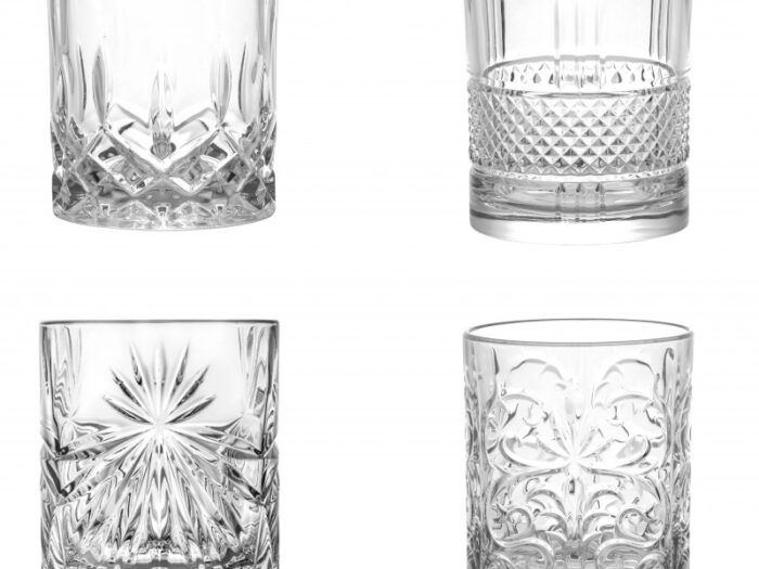 BOMBONIERA SPIRITS SET 4 BICCHIERI CRYSTAL GLASS - BRANDANI
