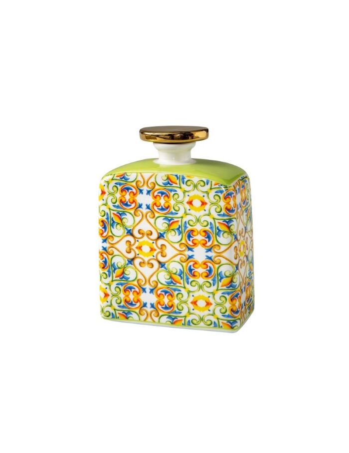 BOMBONIERA DIFFUSORE DI FRAGRANZA MEDICEA GIGLIO PORCELLANA CON FIORE IN CARTA DUREVOLE - BRANDANI - immagine 2
