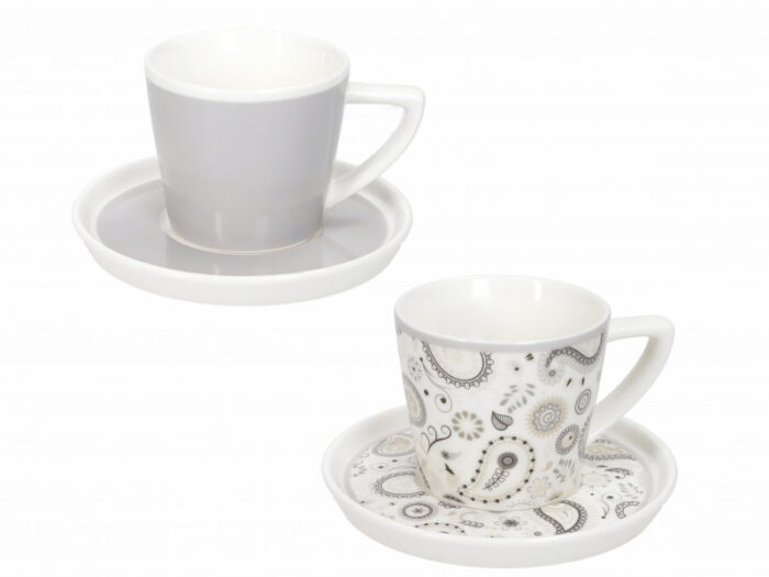 BONBONIERA TAZZINA CAFFE SHANTI SET 2 PZ NEW BONE CHINA - BRANDANI