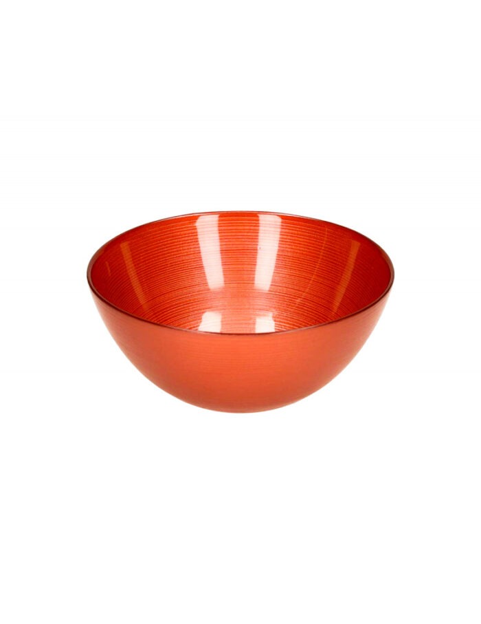 BOMBONIERA CIOTOLINA ARES ARANCIO SET 2 PEZZI VETRO CM D 15 - BRANDANI