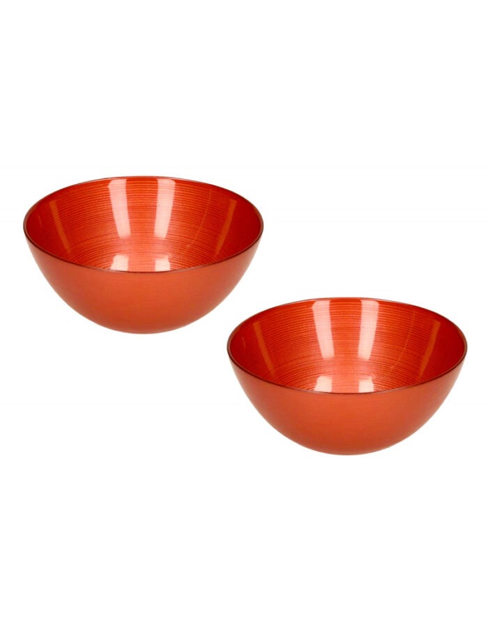 BOMBONIERA CIOTOLINA ARES ARANCIO SET 2 PEZZI VETRO CM D 15 - BRANDANI - immagine 4