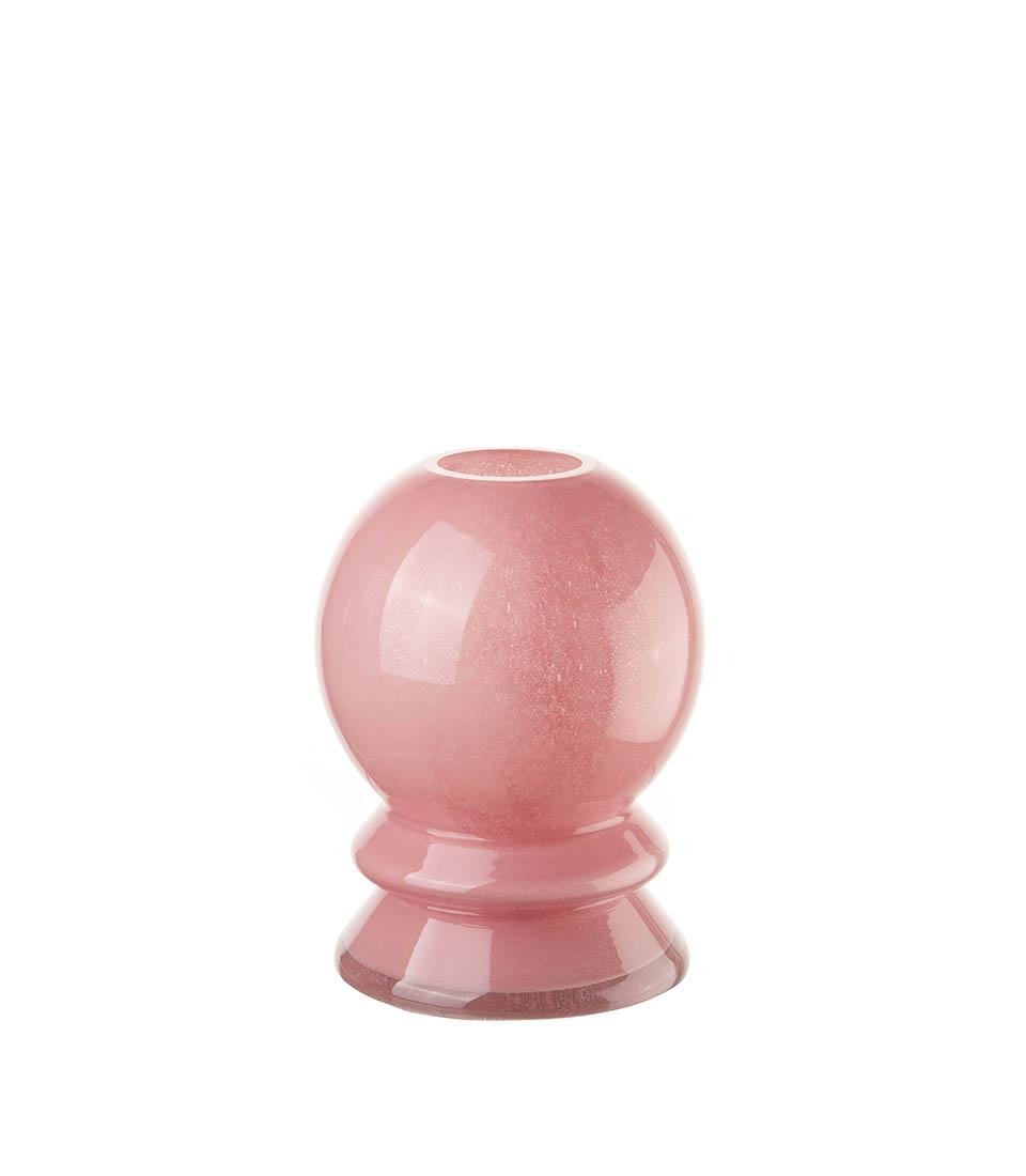 L'Oca Nera - Vaso in vetro rosa Ø15 x 20.5h cm