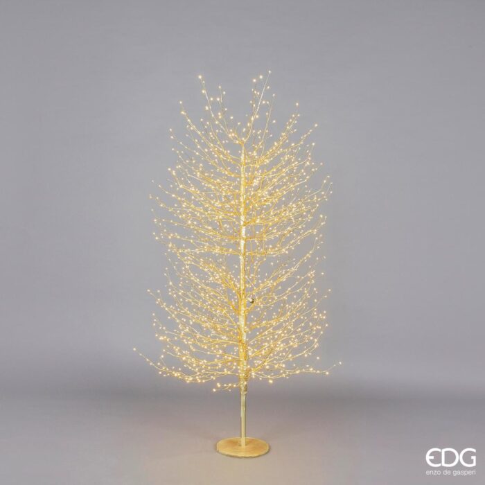 EDG Enzo De Gasperi Albero Faggio con base 2000 mini led H180 cm Oro