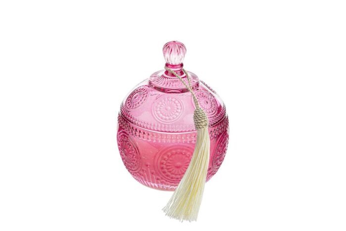 BOMBONIERA CANDELA PROFUMATA FUCSIA - LE STELLE