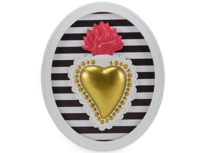 BOMBONIERA CORNICE OVALE CON CUORE SACRO - HENRIETTE
