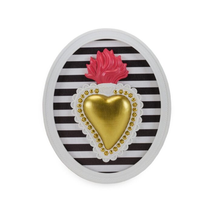 BOMBONIERA CORNICE OVALE CON CUORE SACRO - HENRIETTE