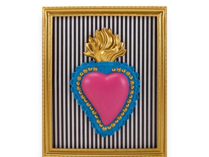 BOMBONIERA CORNICE RETT. ORO CON CUORE SACRO - HENRIETTE