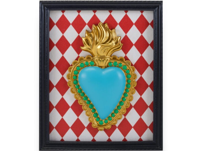 BOMBONIERA CORNICE NERA RETT. CON CUORE SACRO - HENRIETTE