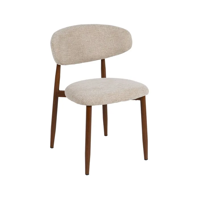 SEDIA BEIGE TESSUTO-METALLO CONTRACT 53 X 51 X 76,50 CM - 614625 - immagine 3