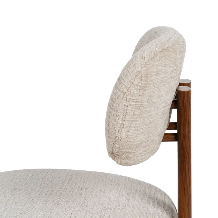 SEDIA BEIGE TESSUTO-METALLO CONTRACT 50 X 47 X 81 CM - 614631 - immagine 7