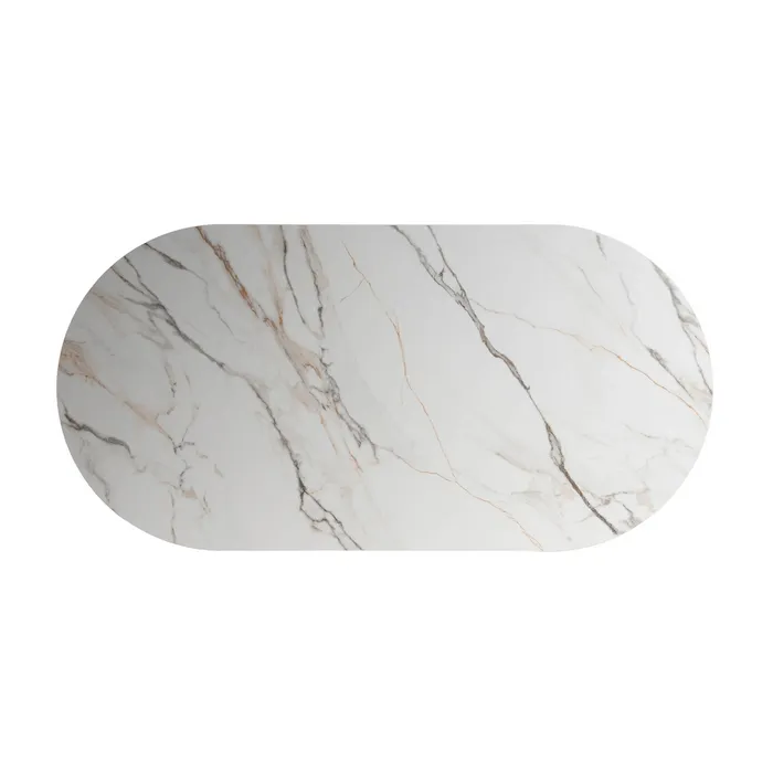Tavolo da pranzo bianco e marrone 180 x 90 x 76h cm - immagine 6