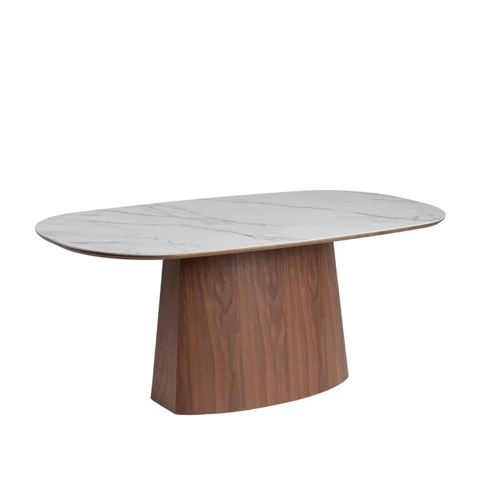 TAVOLO DA PRANZO BIANCO-MARRON 180 X 90 X 75 CM - 614897 - immagine 3