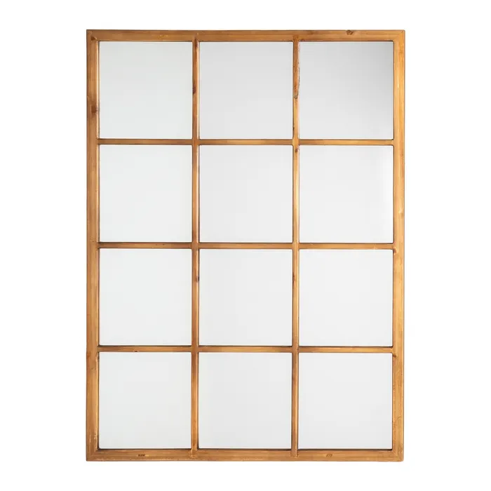 SPECCHIO NATURALE LEGNO DECORAZIONE 90 X 3 X 120 CM - 614993