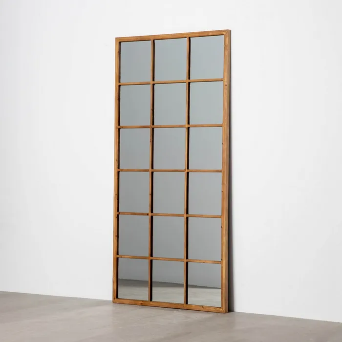 SPECCHIO NATURALE LEGNO. DECORAZIONE 90 X 3 X 180 CM - 614994 - immagine 2