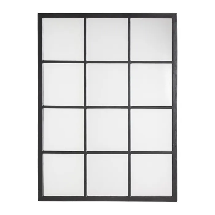 SPECCHIO NERO LEGNO DECORAZIONE 90 X 3 X 120 CM - AF 614995