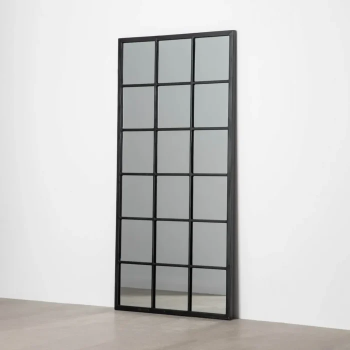 SPECCHIO NERO LEGNO DECORAZIONE 90 X 3 X 180 CM - 614996