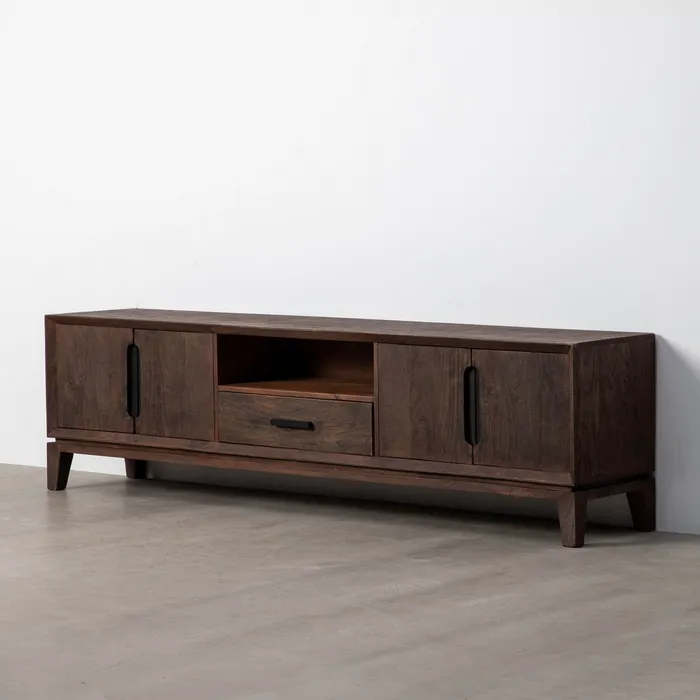 MOBILE PORTA TELEVISIONE MARRONE 200 X 40 X 55 CM - 615132 - immagine 3
