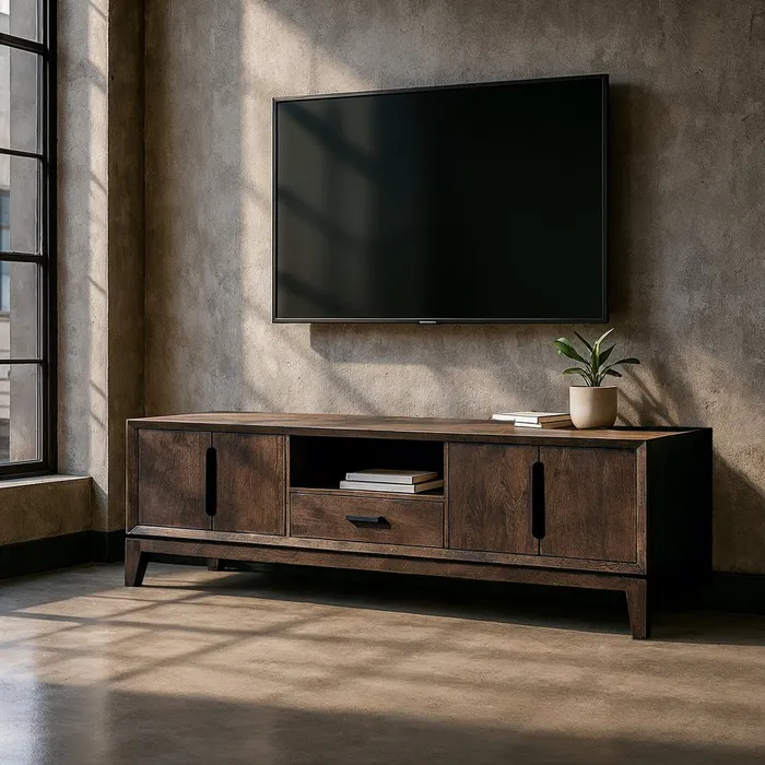 MOBILE PORTA TELEVISIONE MARRONE 200 X 40 X 55 CM - 615132