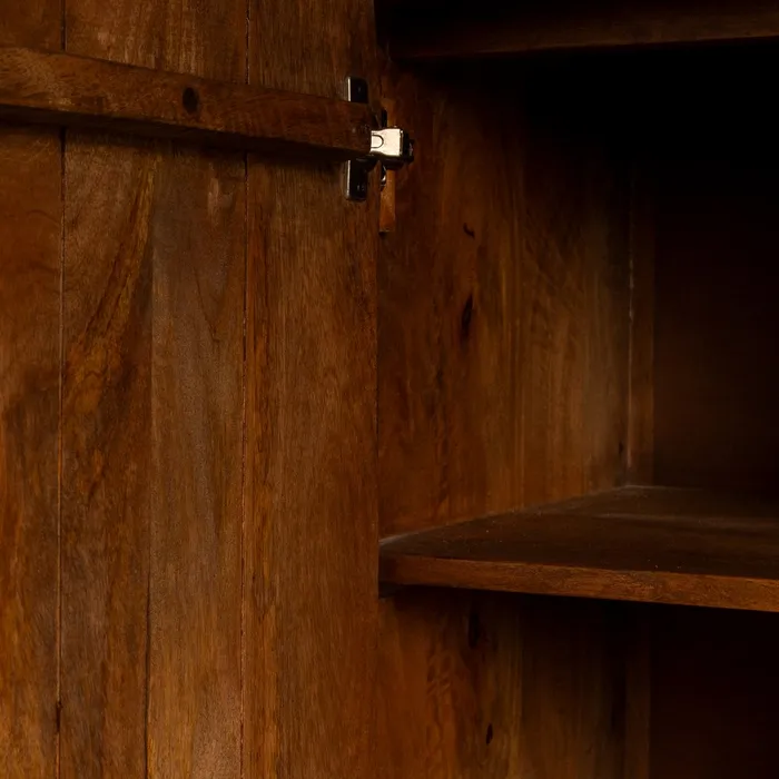 LIBRERIA MARRONE LEGNO DI MANGO 100 X 50 X 195 CM - 615135 - immagine 7