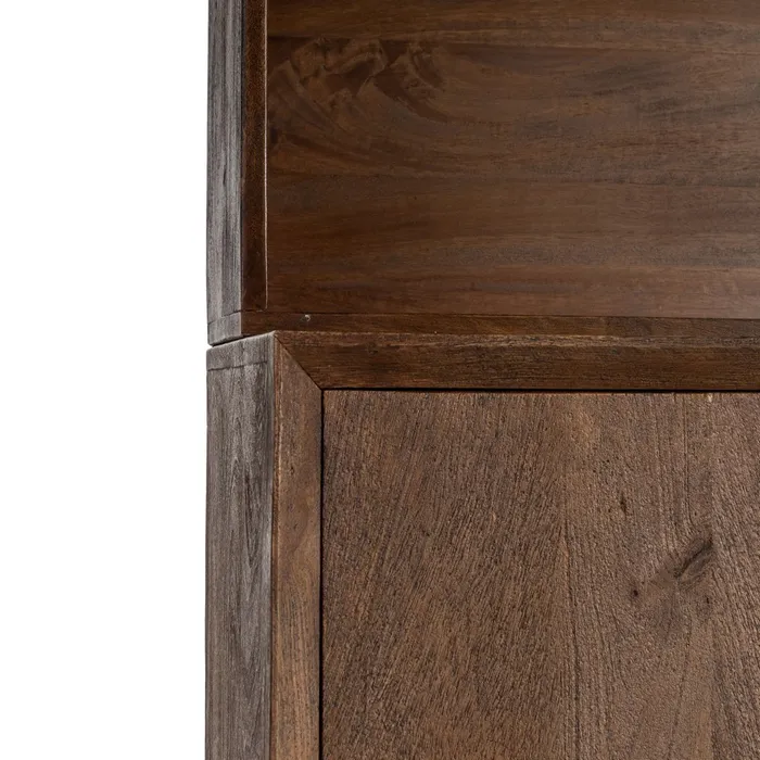 LIBRERIA MARRONE LEGNO DI MANGO 100 X 50 X 195 CM - 615135 - immagine 8
