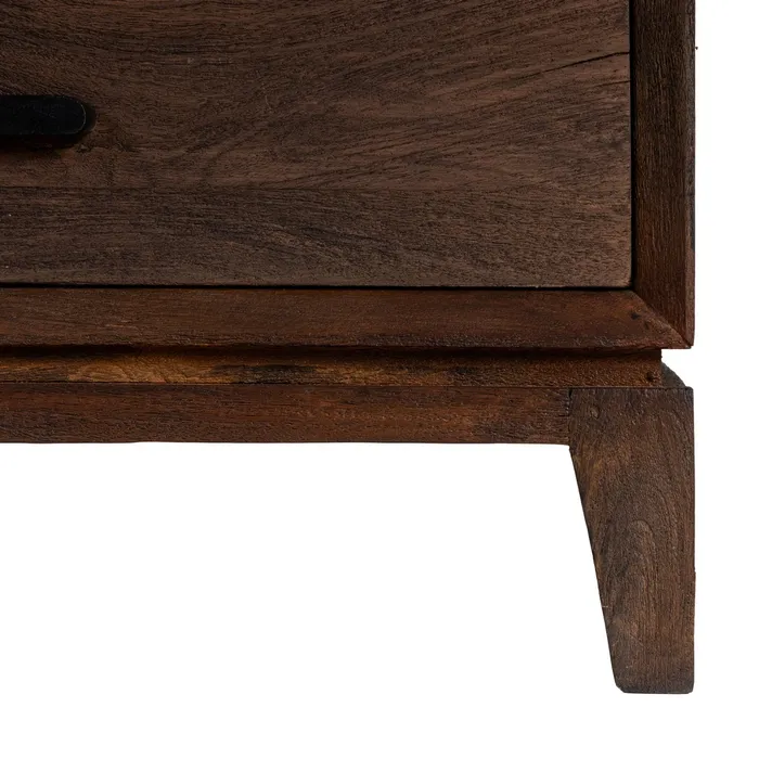 ARMADIO MARRONE LEGNO DI MANGO SOGGIORNO 75 X 40 X 200 CM - 615136 - immagine 6