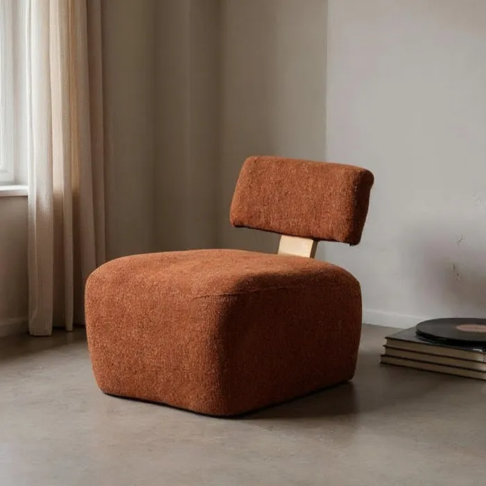 POLTRONA MARMORIZZATO TILE TESSUTO-LEGNO 60 X 72 X 64,50 CM - 615253